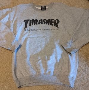 Thrasher grey crewneck sweatshirt